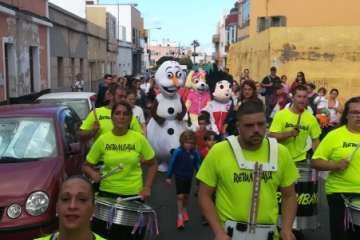 Pasacalles anunciador y pregón de las fiestas de El Calero 2018 (Foto TA, F,J. Santana y Antonio Alí)